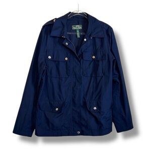 Lauren Ralph Lauren Active Utility Jacket Womens Navy Blue Military Size Large